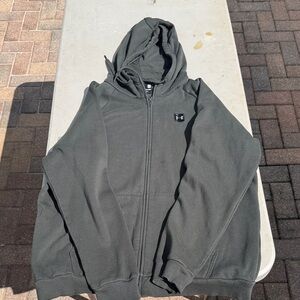 Under Armour Olive Green Full‑Zip Hoodie size XXL